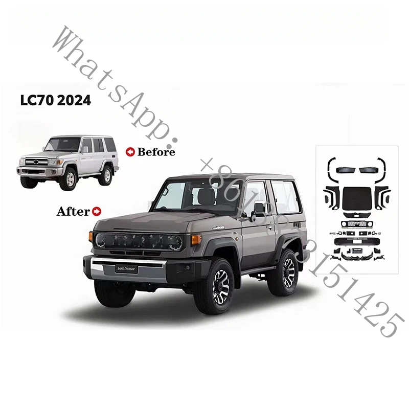 Suitable Upgrade ABS Bodykit 2002-2022 Prado FJ70 75 79 LC76 2024 New Model Front Rear Bumper Engine Hood Wheel
Suitable Upgrade ABS Bodykit 2002-2022 Prado FJ70 75 79 LC76 2024 New Model Front Rear Bumper Engine Hood Wheel