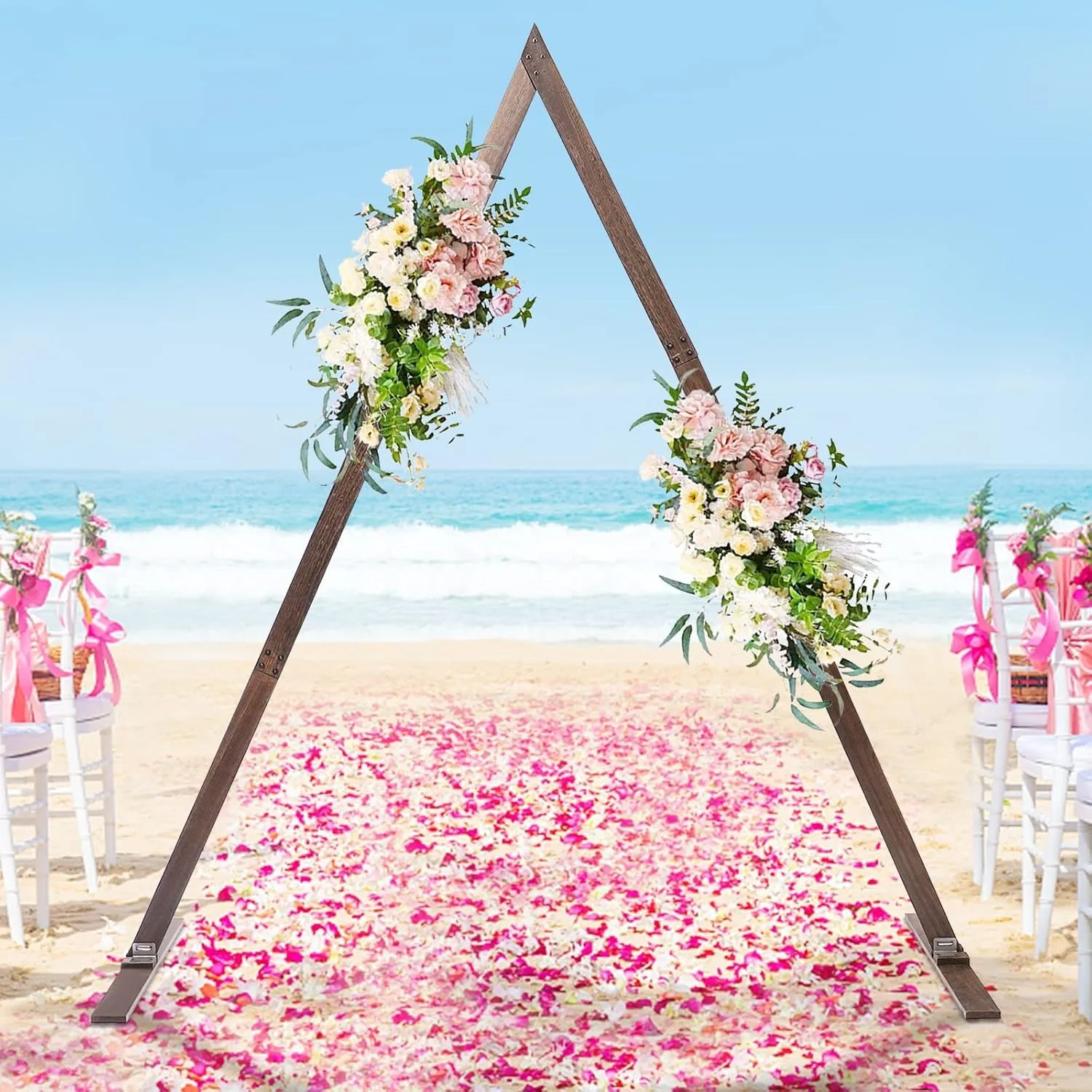 Triangle Wooden Wedding Arch,Wood Arch for Wedding Ceremony Natural Wood Backdrop Stand Wedding Arbor for Garden Wedding Party, Event
Triangle Wooden Wedding Arch,Wood Arch for Wedding Ceremony Natural Wood Backdrop Stand Wedding Arbor for Garden Wedding Party, Event