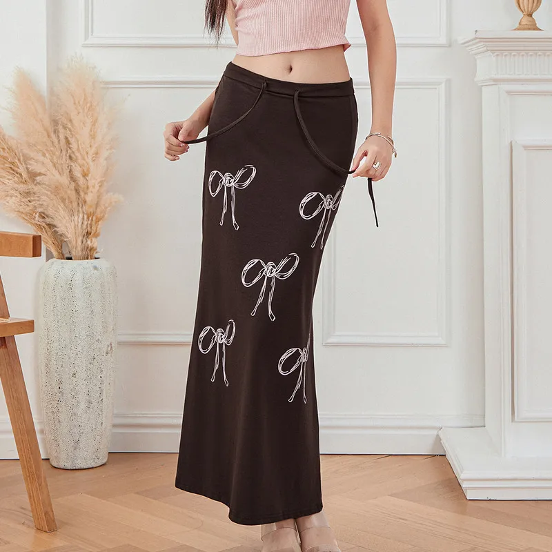 Women Drawstring Long Skirts Spring Autumn Vintage Clothes Fashion High Waist Bow Midi Ankle Length Skirts Female Clothing
Women Drawstring Long Skirts Spring Autumn Vintage Clothes Fashion High Waist Bow Midi Ankle Length Skirts Female Clothing
