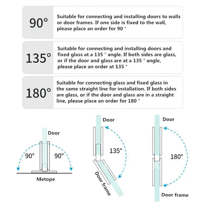 Bracket Degrees Heavy Duty Glass 90/180 Clamp Rose gold/chrome Glass Hinge 304 Holder shine Shower Stainless Door for Steel
Bracket Degrees Heavy Duty Glass 90/180 Clamp Rose gold/chrome Glass Hinge 304 Holder shine Shower Stainless Door for Steel