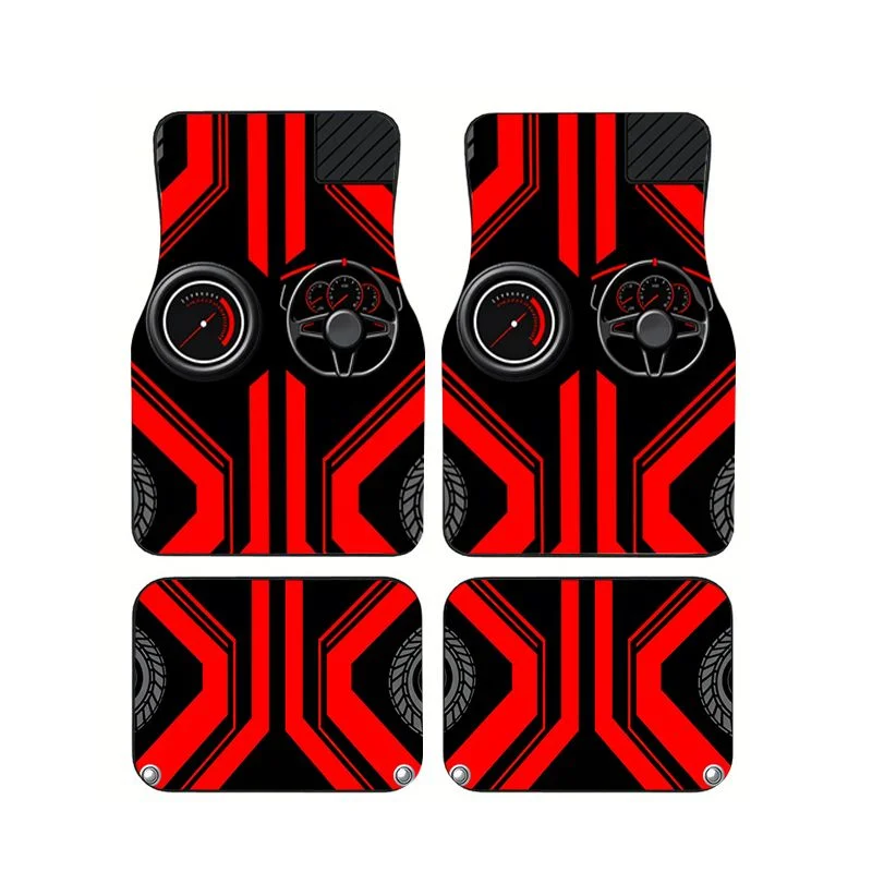 Racing Steering Wheel & Speedometer Car Floor Mats 4Pcs Universal Non-slip Carpets
Racing Steering Wheel & Speedometer Car Floor Mats 4Pcs Universal Non-slip Carpets