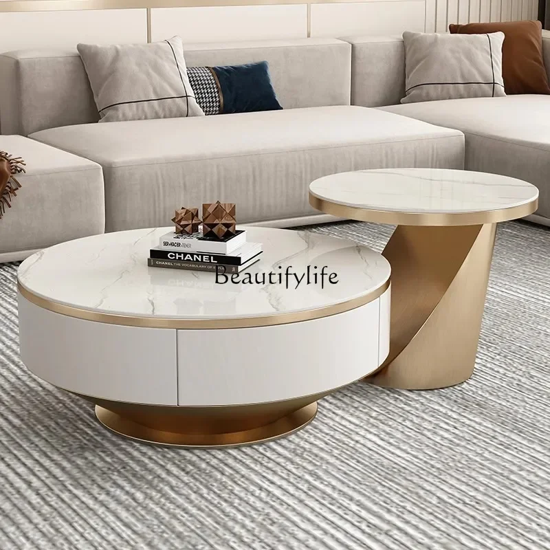 FG11Light luxury round rock slab coffee table combination modern simple high-end coffee table
FG11Light luxury round rock slab coffee table combination modern simple high-end coffee table