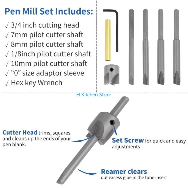 16FC Woodworking Pen Making Mandrel Mill Cutter Head DIY Woodworking Pen Mandrel
16FC Woodworking Pen Making Mandrel Mill Cutter Head DIY Woodworking Pen Mandrel