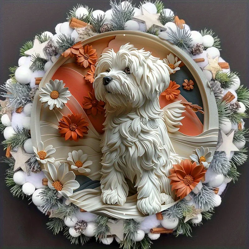 8x8 Aluminum Metal Art Sign - Bohemian Hippie Themed Maltese Dog X Wreath Logo - Perfect Valentines Dorm Decor
8x8 Aluminum Metal Art Sign - Bohemian Hippie Themed Maltese Dog X Wreath Logo - Perfect Valentines Dorm Decor