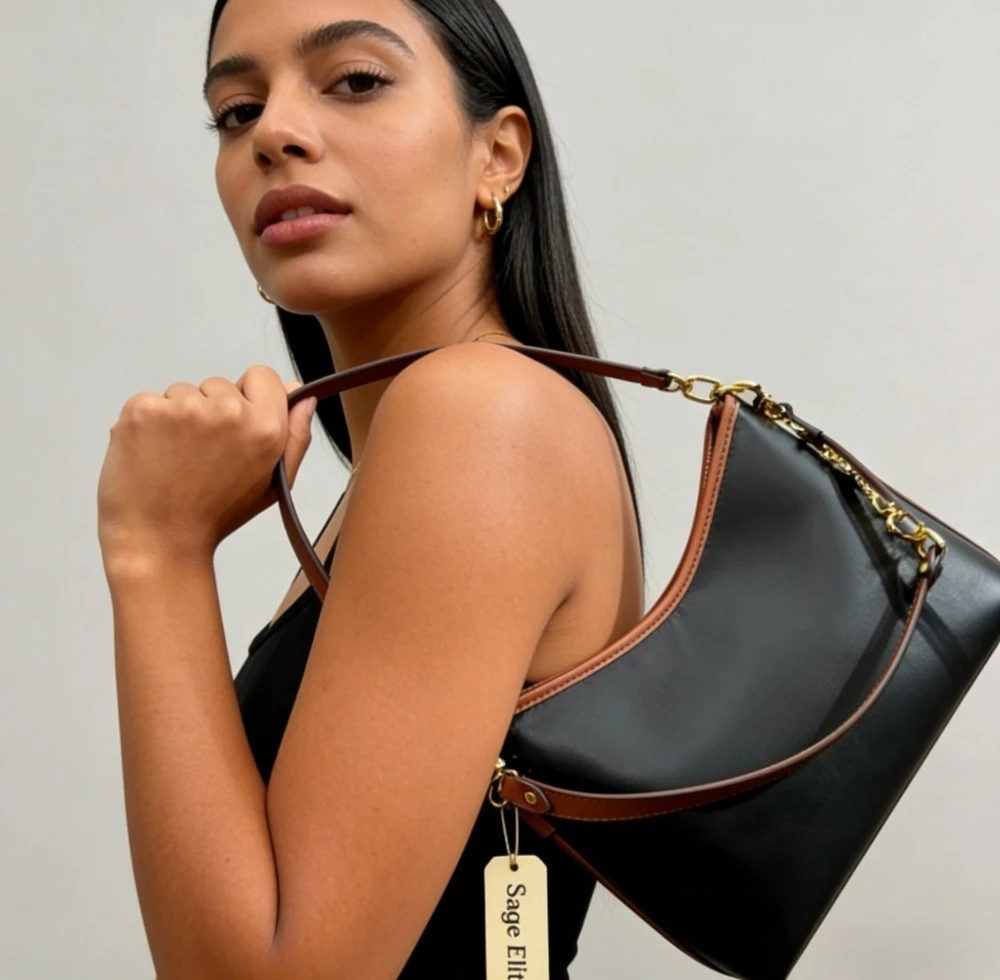 Женская черная кожаная сумка через плечо Sage Elite — стильный кошелек через плечо с регулируемым ремешком и шикарным дизайном для ежедневного использования
Женская черная кожаная сумка через плечо Sage Elite — стильный кошелек через плечо с регулируемым ремешком и шикарным дизайном для ежедневного использования