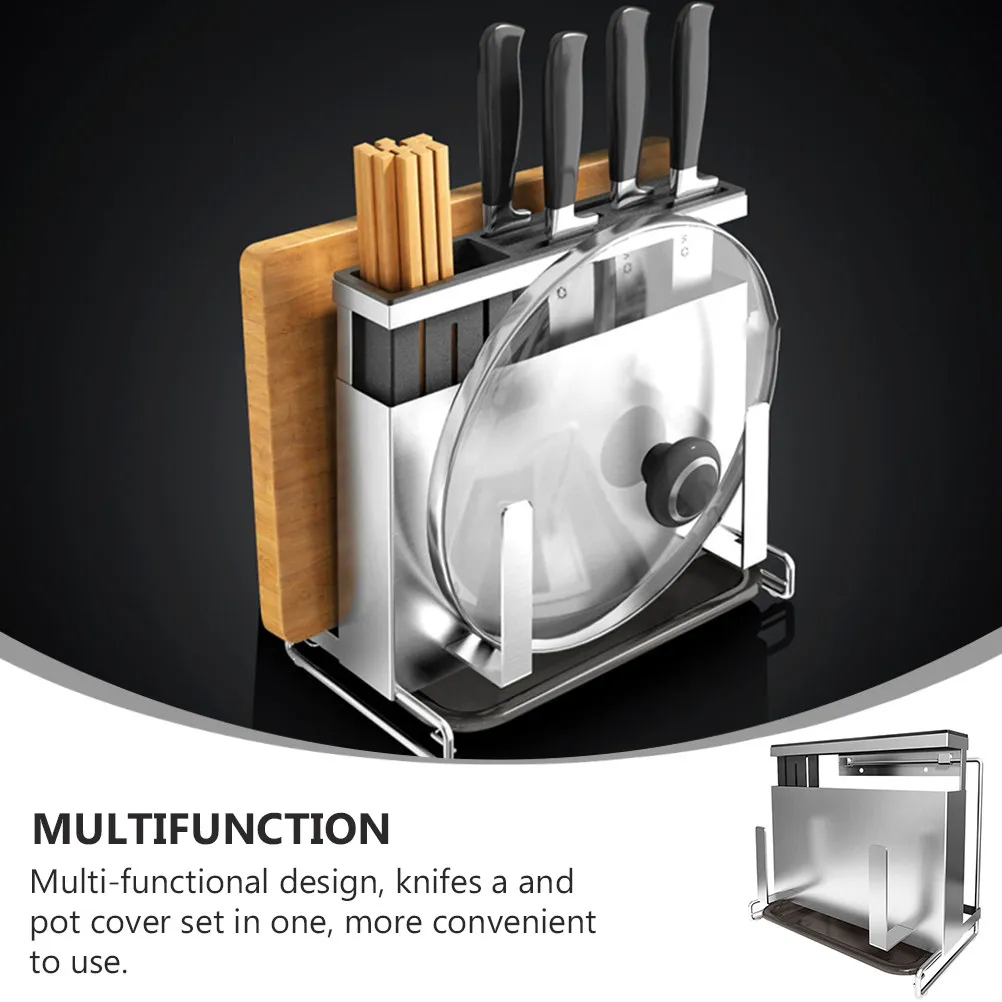 Multifunctional Knifes Storage Holder Stainless Steel Rack Chopsticks Pot Cover Organizer Kitchen Supplies Knifes Rack
Multifunctional Knifes Storage Holder Stainless Steel Rack Chopsticks Pot Cover Organizer Kitchen Supplies Knifes Rack