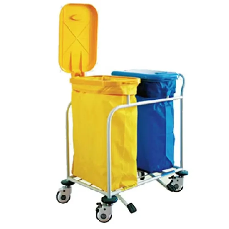 Easy Clean Stainless Steel Base Two Bag Laundry Linen Carts
Easy Clean Stainless Steel Base Two Bag Laundry Linen Carts