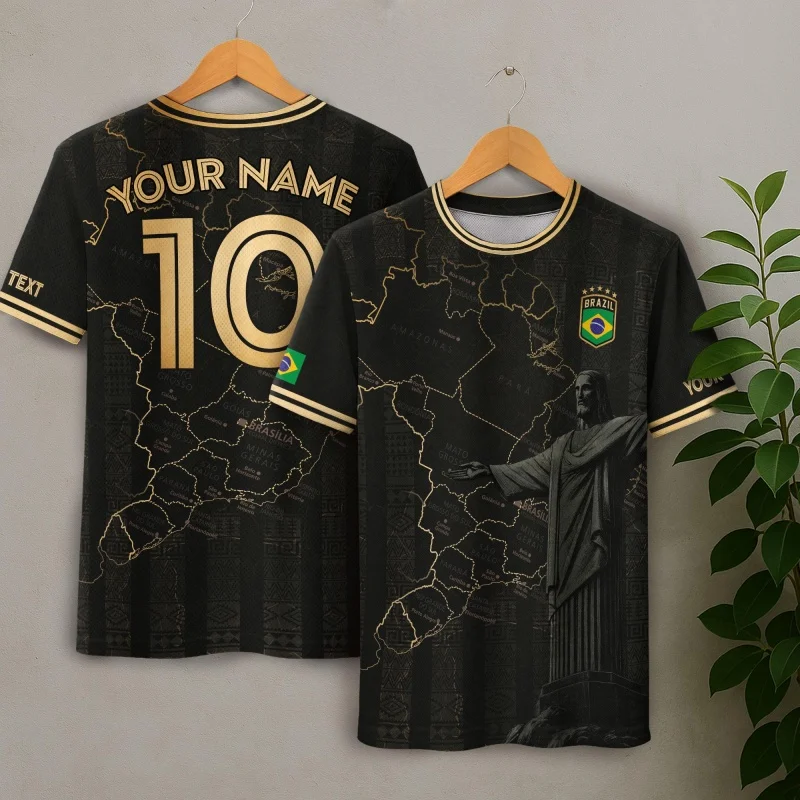 Brazilian Jerseys Pattern T-Shirt For Men Customized 3D Printed T Shirts Fashion Round Neck Casual Short Sleeve Loose Tees Tops
Brazilian Jerseys Pattern T-Shirt For Men Customized 3D Printed T Shirts Fashion Round Neck Casual Short Sleeve Loose Tees Tops