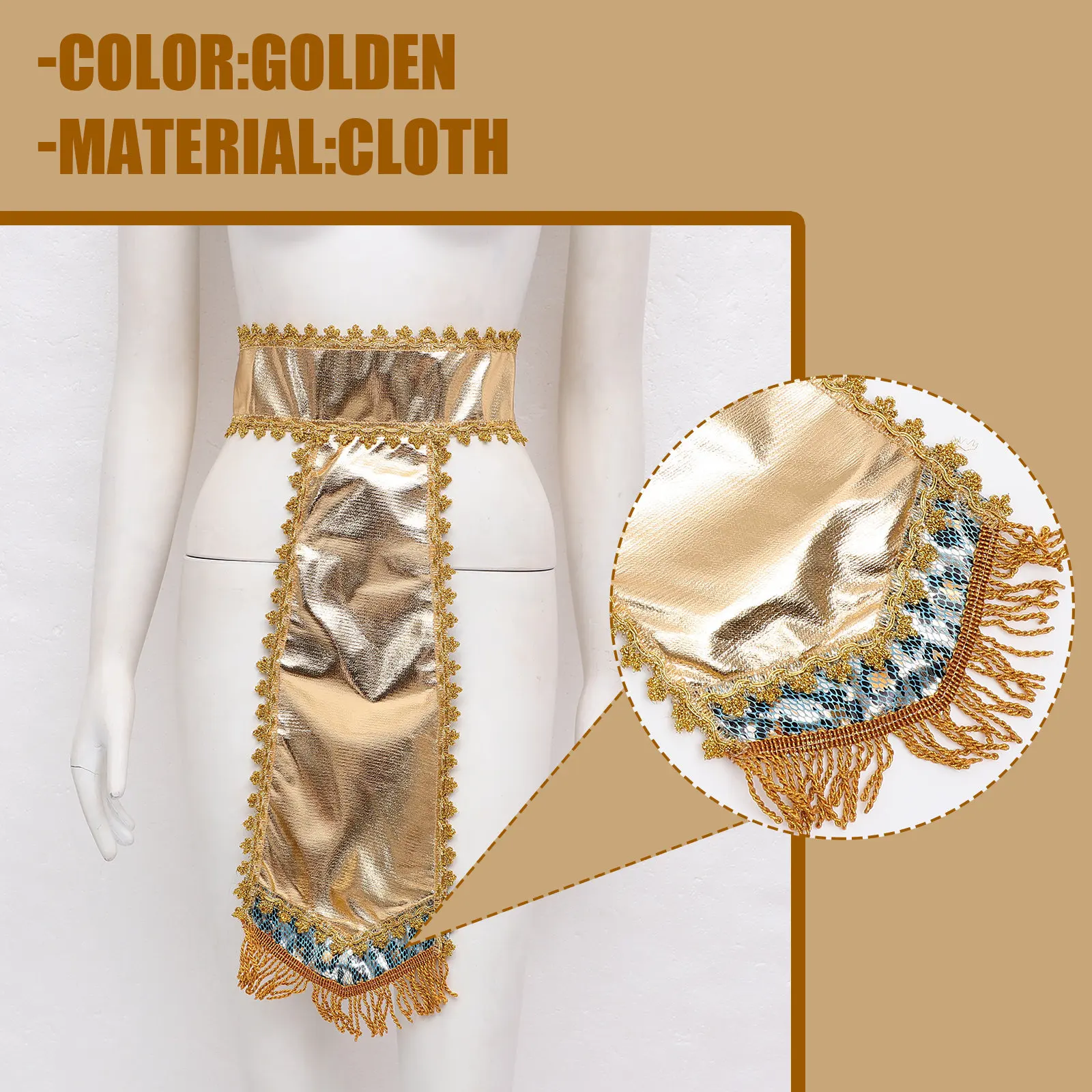 Египетский пояс для костюма на Хэллоуин, регулируемый, удобный, из тканевого материала, реквизит для вечеринки, декоративный пояс для египетского костюма
Египетский пояс для костюма на Хэллоуин, регулируемый, удобный, из тканевого материала, реквизит для вечеринки, декоративный пояс для египетского костюма