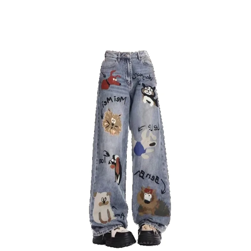 Y2k American Style Vintage Vaqueros High Waist Slim Spring Autumn Pants Women Cartoon Letter Print Wide Leg Chic Jean Femme
Y2k American Style Vintage Vaqueros High Waist Slim Spring Autumn Pants Women Cartoon Letter Print Wide Leg Chic Jean Femme