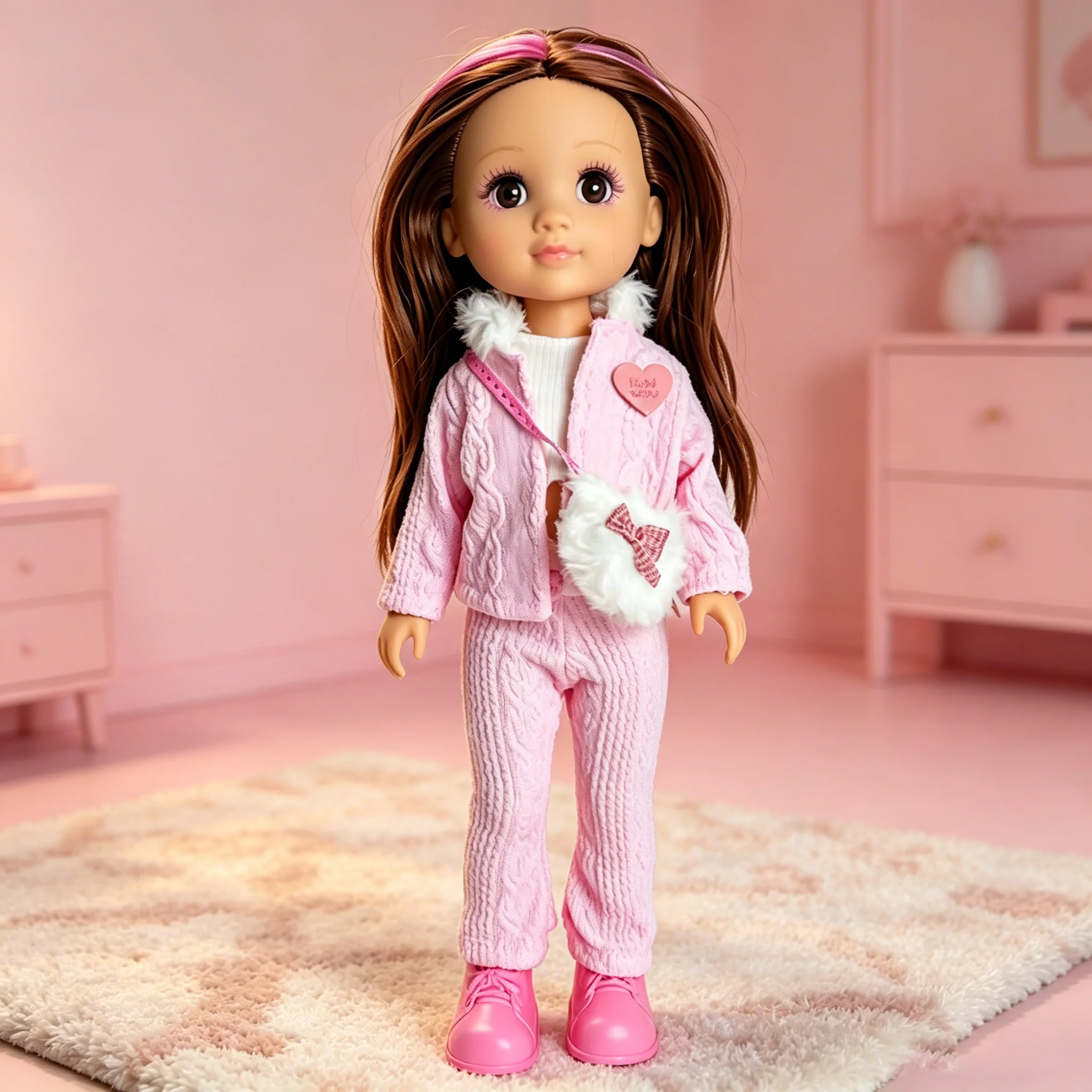 Posable 16" Doll with Soft Hair & Adorable Pink Bedroom Outfit, Great for Pretend Play & Collecting
Posable 16" Doll with Soft Hair & Adorable Pink Bedroom Outfit, Great for Pretend Play & Collecting