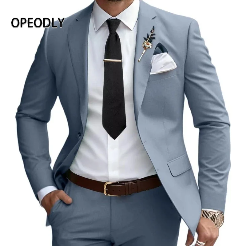 OPEODLY Mens Slim Fit 2 Piece Suit Wedding Prom Tuxedo Classic Blazer Jacket and Pants Set
OPEODLY Mens Slim Fit 2 Piece Suit Wedding Prom Tuxedo Classic Blazer Jacket and Pants Set
