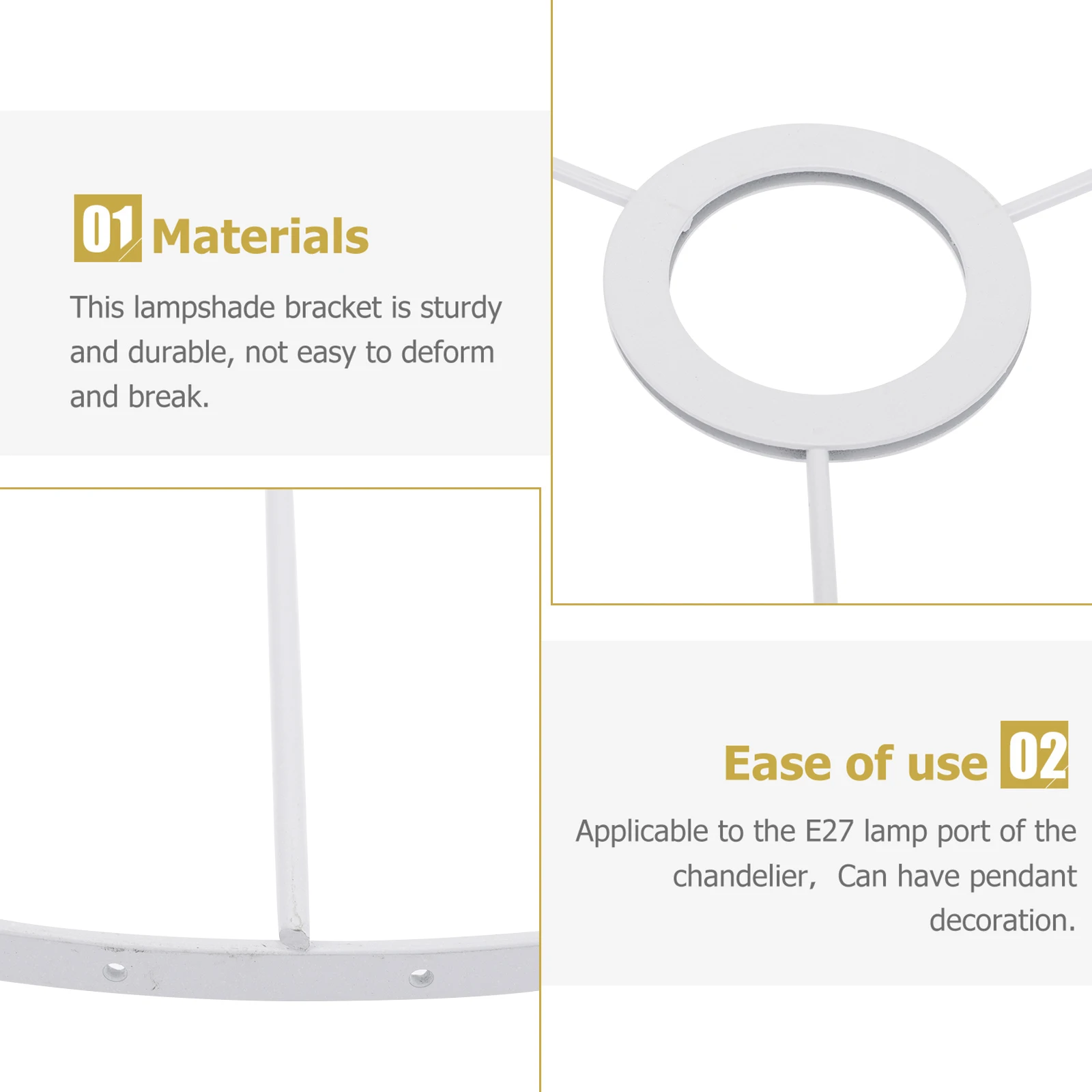 Premium Iron Lampshade Frames for DIY Projects Sturdy Ring for Chandelier Pendant Light Simple Install Suitable Home Restaurant
Premium Iron Lampshade Frames for DIY Projects Sturdy Ring for Chandelier Pendant Light Simple Install Suitable Home Restaurant