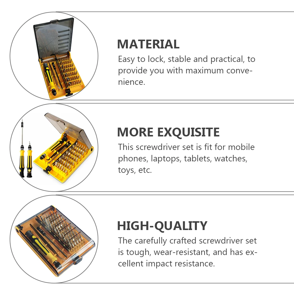 1 45-In-1 Multi-Function Screwdriver Kit Precision Tool For Diy Repair Electronic Accessories Versatile Set For Phones Laptops
1 45-In-1 Multi-Function Screwdriver Kit Precision Tool For Diy Repair Electronic Accessories Versatile Set For Phones Laptops