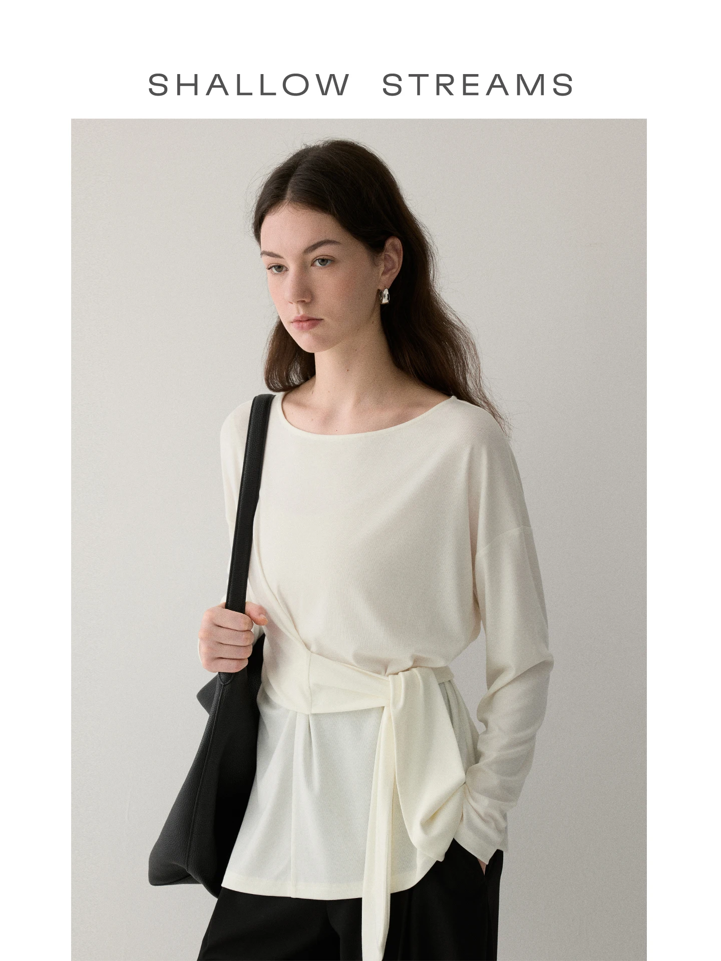 Lichi's Sea Lazy Overture Long Sleeve Women's T-shirt Knot Design Elegant Base Shirt White Loose Fit Polyester Blend
Lichi's Sea Lazy Overture Long Sleeve Women's T-shirt Knot Design Elegant Base Shirt White Loose Fit Polyester Blend