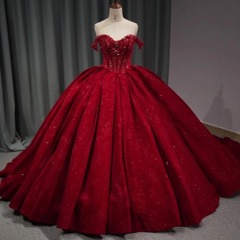 Red Quinceanera Dresses Ball Gown Off The Shoulder Beading Crystal Tull Corset Party Birthday Sweet 16 Dress Vestidos 15 De
Red Quinceanera Dresses Ball Gown Off The Shoulder Beading Crystal Tull Corset Party Birthday Sweet 16 Dress Vestidos 15 De