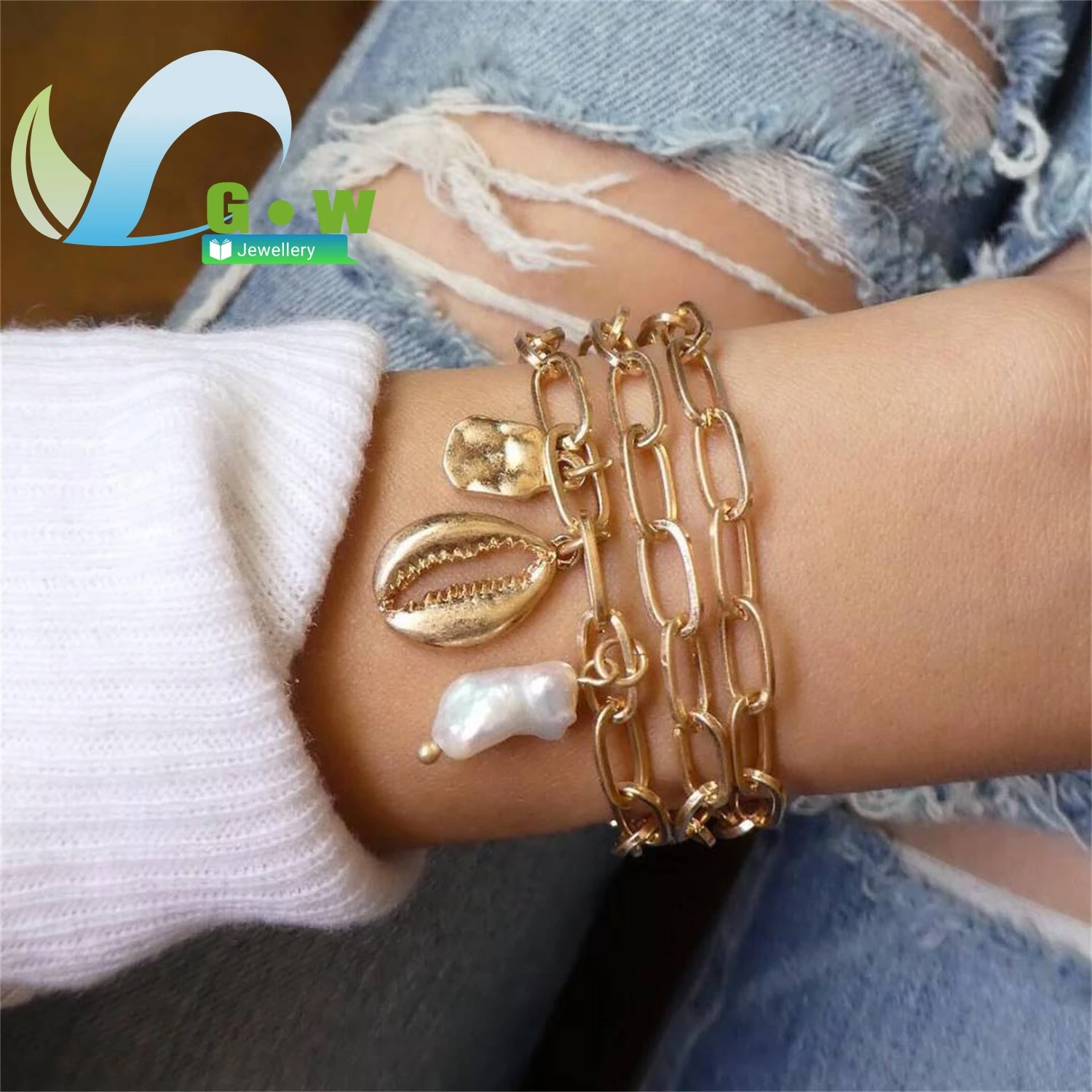 Новое поступление, браслет-цепочка в стиле панк для женщин, с подвеской в виде жемчужной ракушки, европейские модные украшения, эксклюзивно оптом
Новое поступление, браслет-цепочка в стиле панк для женщин, с подвеской в виде жемчужной ракушки, европейские модные украшения, эксклюзивно оптом