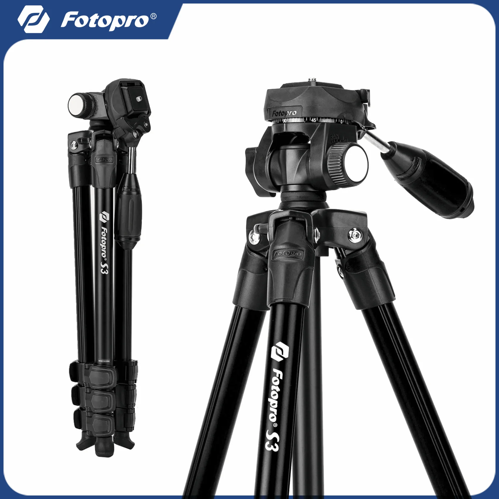 Штатив Fotopro для камеры с сумкой для переноски, дорожный штатив для телефона и DSLR
Штатив Fotopro для камеры с сумкой для переноски, дорожный штатив для телефона и DSLR