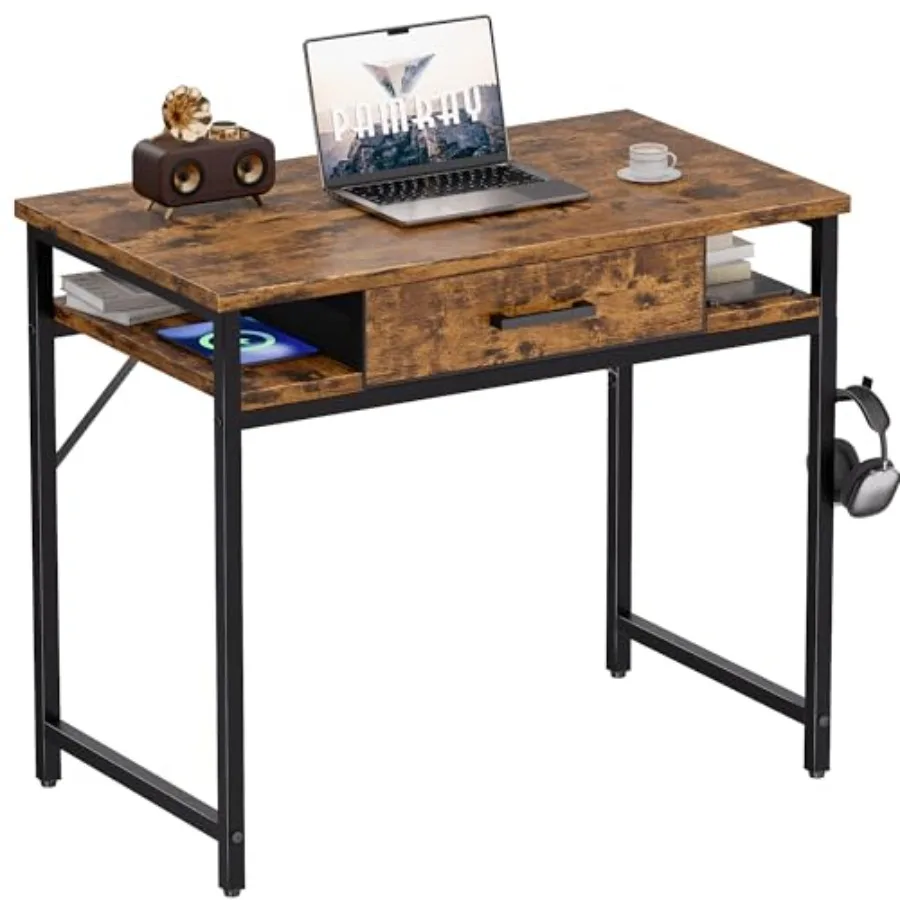 32 Inch Small Computer Desk with Drawer and Shelves Simple Study Work Table for Bedroom
32 Inch Small Computer Desk with Drawer and Shelves Simple Study Work Table for Bedroom