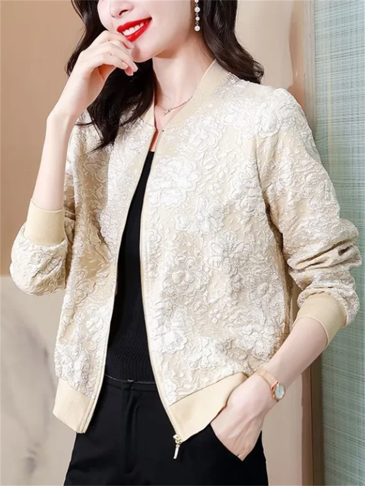 Women's Jacket Short Coats Jiehua Outwear For Woman Korean Loose Jacket Baseballs Outside Top Spring Autumn Casual Zip Coat
Women's Jacket Short Coats Jiehua Outwear For Woman Korean Loose Jacket Baseballs Outside Top Spring Autumn Casual Zip Coat