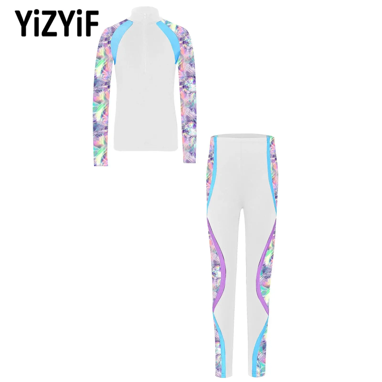 Girls Fleece-lined Gymnastics Outfit Zip-up Long Sleeve Pullover Top And Pants Kids Figure Skating Ballet Dance Performance Sets
Girls Fleece-lined Gymnastics Outfit Zip-up Long Sleeve Pullover Top And Pants Kids Figure Skating Ballet Dance Performance Sets