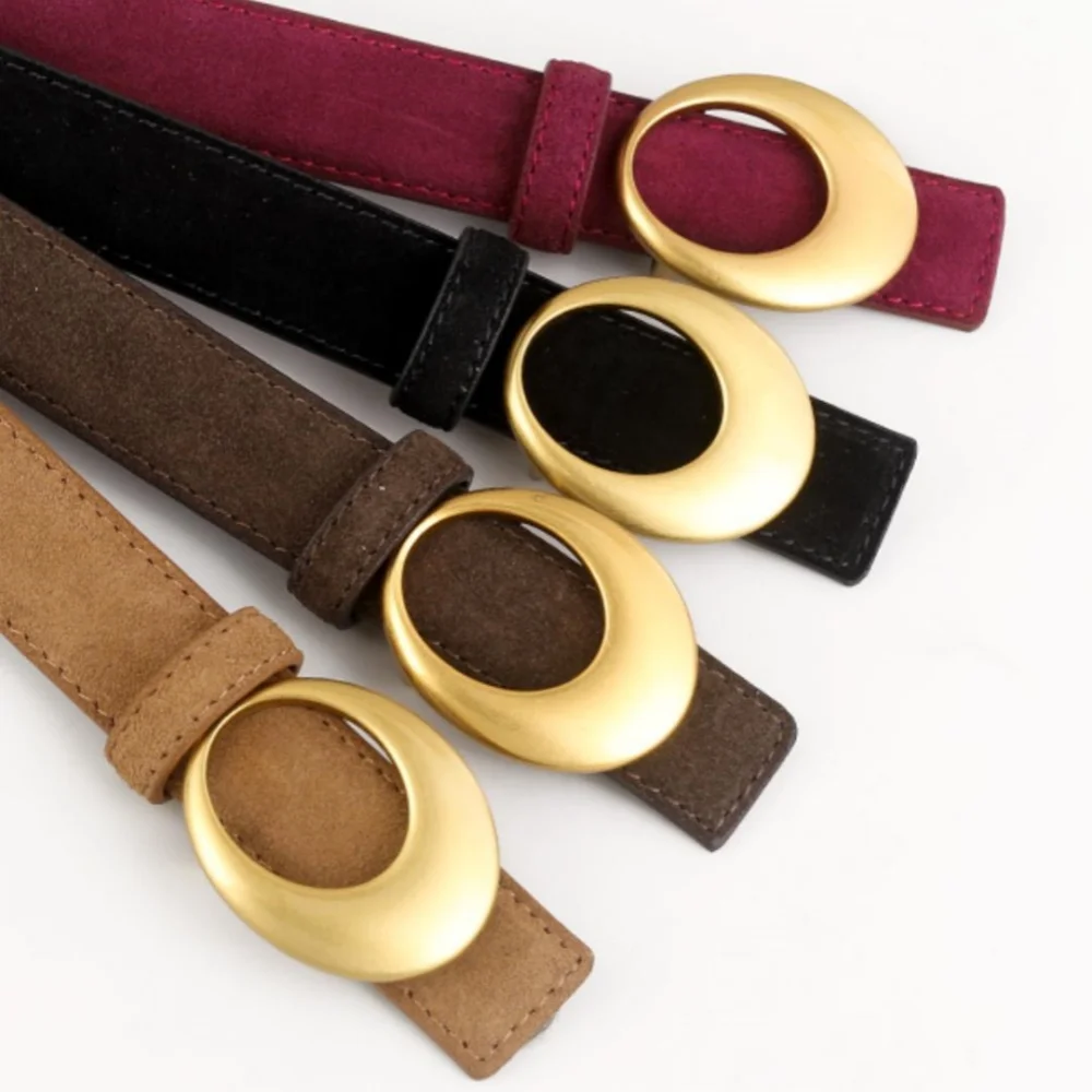 Women Skinny Belts Suede Cowhide Belt Luxury Genuine Leather Belts Ladies Dress Coat Waistband Clothes Decoration Waist Belt
Women Skinny Belts Suede Cowhide Belt Luxury Genuine Leather Belts Ladies Dress Coat Waistband Clothes Decoration Waist Belt