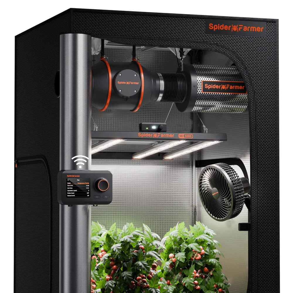 Spiderman 3x3x6ft ft 300W SE3000 Full Spectrum LED Grow Light 4 Inch Inline Fan GGS Smart Controller Complete Grow Tent Kit
Spiderman 3x3x6ft ft 300W SE3000 Full Spectrum LED Grow Light 4 Inch Inline Fan GGS Smart Controller Complete Grow Tent Kit