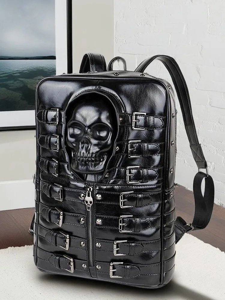 Men’s Skeleton Laptop Backpack - Punk Style Waterproof Daypack with Large Capacity for Travel & Casual Use
Men’s Skeleton Laptop Backpack - Punk Style Waterproof Daypack with Large Capacity for Travel & Casual Use