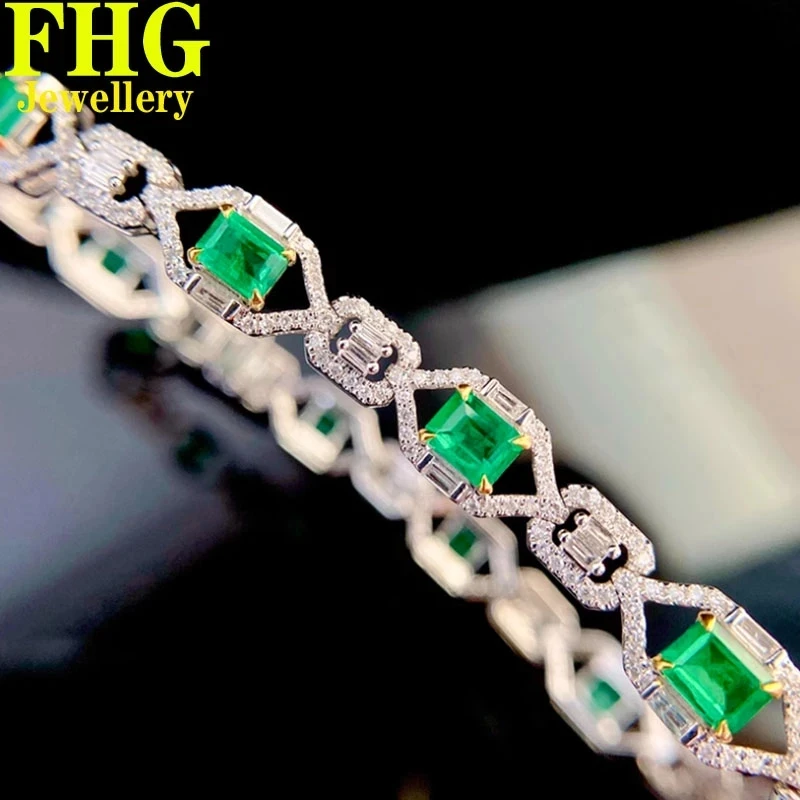 Lab Emerald Au750 18K White Gold Ring 3 Carat moissanite 1.5ct bracelet Wedding Party Engagement Anniversary bangle
Lab Emerald Au750 18K White Gold Ring 3 Carat moissanite 1.5ct bracelet Wedding Party Engagement Anniversary bangle