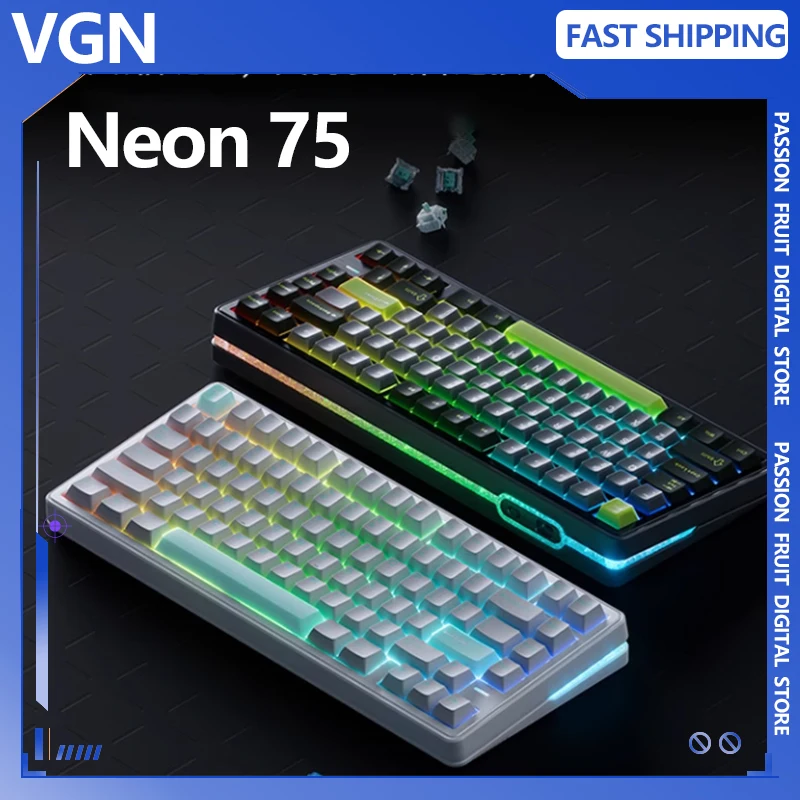 NEW Vgn Neon 75 Mechanical Keyboard 3Mode E-Sports Magnetic Switch Gaming Keyboard 75% Hot Swap 8000mah Accessory Custom Game
NEW Vgn Neon 75 Mechanical Keyboard 3Mode E-Sports Magnetic Switch Gaming Keyboard 75% Hot Swap 8000mah Accessory Custom Game
