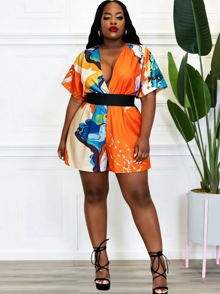 Flower Prints Women Jumpsuits For Summer Autumn Short Sleeve V-Neck Loose Playsuits Fashion Streetwear Overalls Pants Trousers
Flower Prints Women Jumpsuits For Summer Autumn Short Sleeve V-Neck Loose Playsuits Fashion Streetwear Overalls Pants Trousers