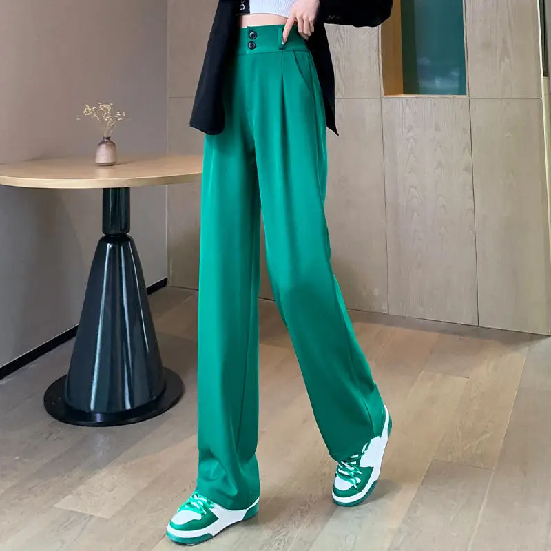 Summer Trend New Fashion Casual Solid Color Versatile Loose High Waist Straight Wide Leg Temperament Women's Clothing Trousers
Summer Trend New Fashion Casual Solid Color Versatile Loose High Waist Straight Wide Leg Temperament Women's Clothing Trousers
