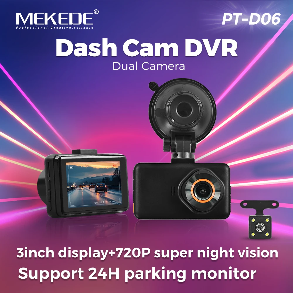 Видеорегистратор MEKEDE, 3-дюймовый дисплей + супер ночное видение 720p, поддержка 24-часового парковочного монитора 140 ° Угловая камера Запись петли
Видеорегистратор MEKEDE, 3-дюймовый дисплей + супер ночное видение 720p, поддержка 24-часового парковочного монитора 140 ° Угловая камера Запись петли