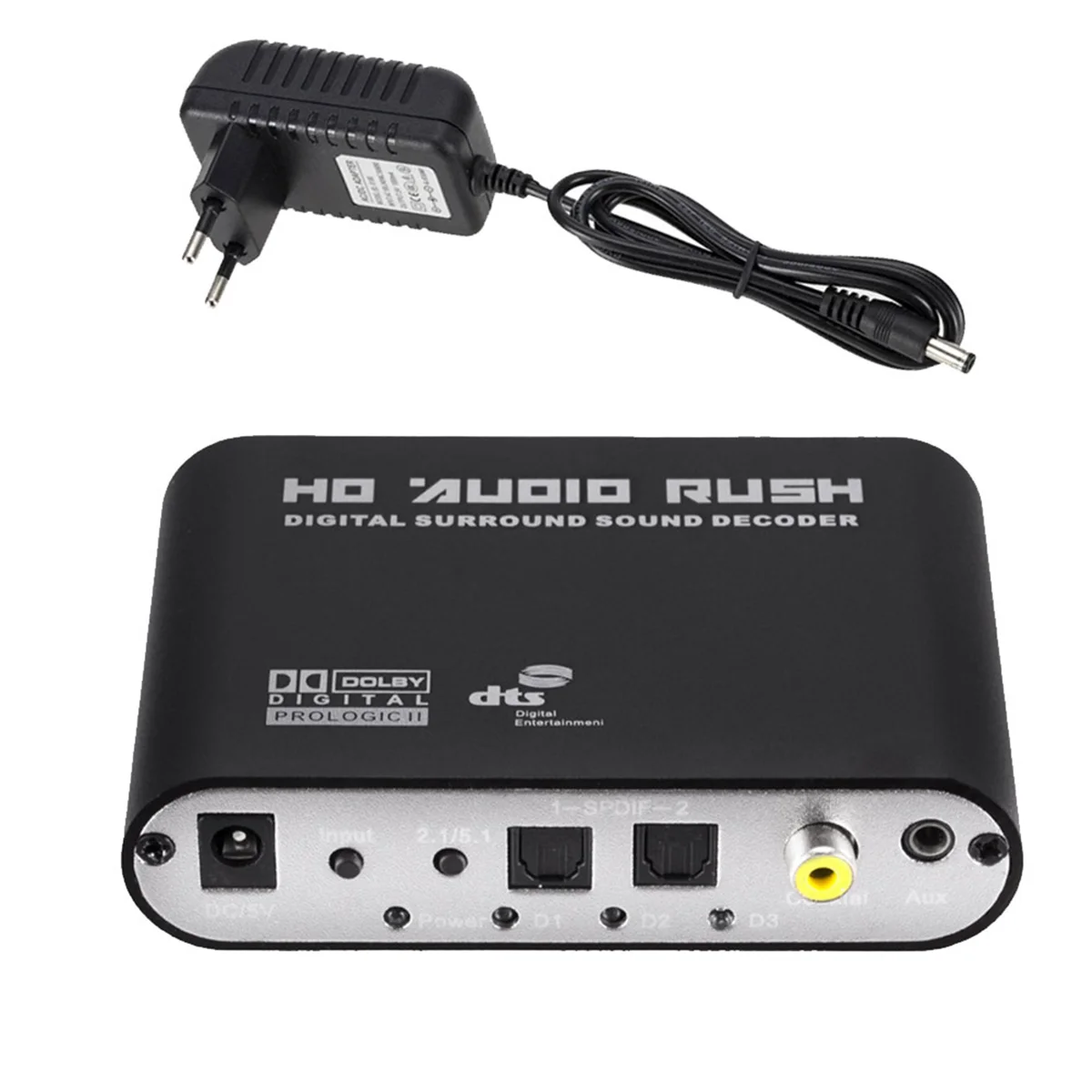 Digital to Analog 5.1 Audio Decoder Amplifier SPDIF Coaxial to RCAAC3 Optical Digital Amplifier Analog Converter EU Plug
Digital to Analog 5.1 Audio Decoder Amplifier SPDIF Coaxial to RCAAC3 Optical Digital Amplifier Analog Converter EU Plug