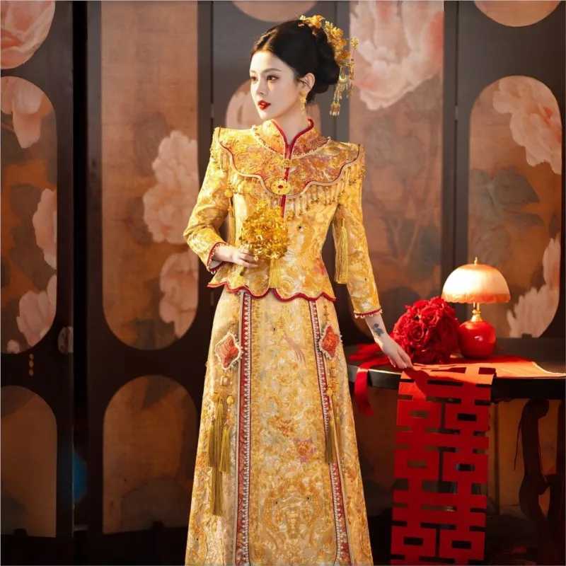 The new Chinese-style wedding dress is a type of for brides It traditional and gowns
The new Chinese-style wedding dress is a type of for brides It traditional and gowns