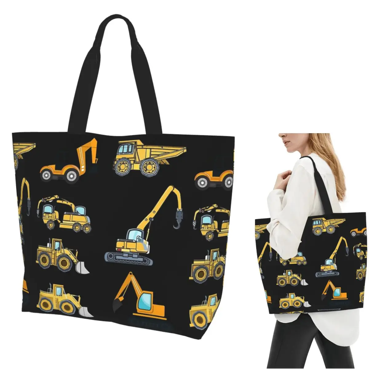 Construction Truck Excavator (15) Shopping Tote Bag Canvas Large Capacity Shoulder Bags Shopper Grocery Handbag for Women
Construction Truck Excavator (15) Shopping Tote Bag Canvas Large Capacity Shoulder Bags Shopper Grocery Handbag for Women