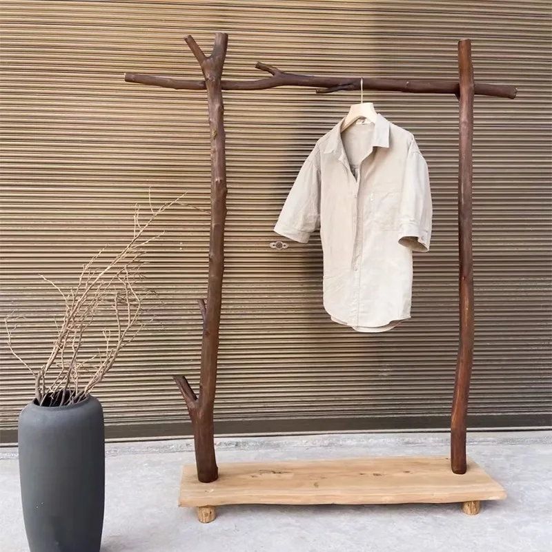 Log style retro floor-to-ceiling coat rack, all solid wood custom-made, simple and practical, bedroom cloakroom hanging clothes
Log style retro floor-to-ceiling coat rack, all solid wood custom-made, simple and practical, bedroom cloakroom hanging clothes