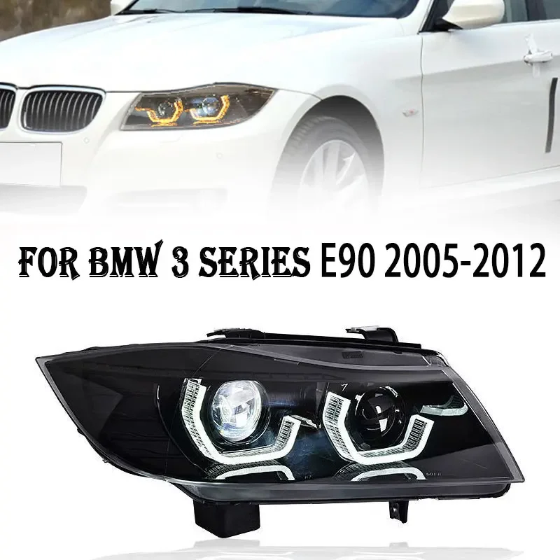 Фара для BMW E90, светодиодная фара 2005-2012, фары 320i 325i DRL, указатель поворота, дальний свет, линза проектора «ангельский глаз»
Фара для BMW E90, светодиодная фара 2005-2012, фары 320i 325i DRL, указатель поворота, дальний свет, линза проектора «ангельский глаз»