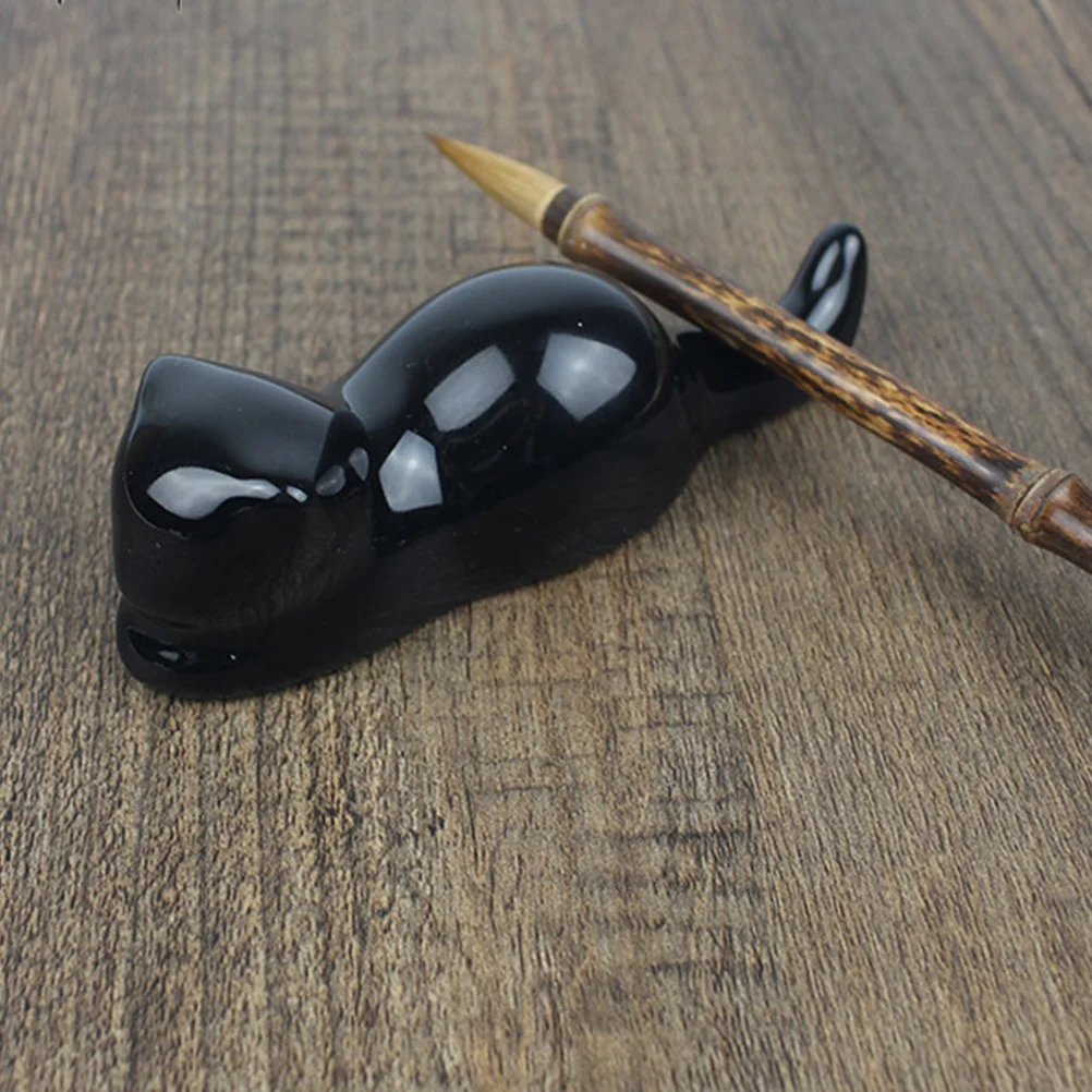 2Pcs Portable Lightweight Ceramic Cat Pen Holder Cute Home Decoration Pen Shelf Brush Chopsticks Rest Black and White
2Pcs Portable Lightweight Ceramic Cat Pen Holder Cute Home Decoration Pen Shelf Brush Chopsticks Rest Black and White