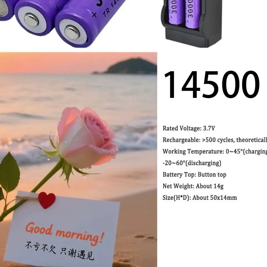 Для фонарика светодиодный фонарик 14500 3,7 В 100% новый литий-ионный аккумулятор 3000 мАч аккумуляторная батарея игрушки + зарядное устройство k
Для фонарика светодиодный фонарик 14500 3,7 В 100% новый литий-ионный аккумулятор 3000 мАч аккумуляторная батарея игрушки + зарядное устройство k