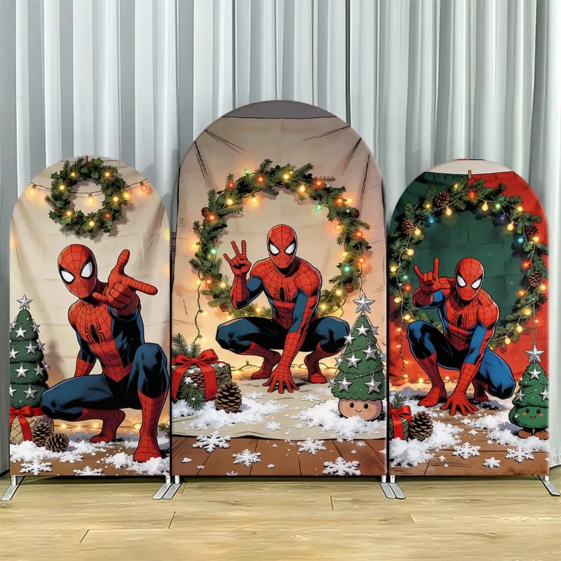 Arch Backdrop Cover Single Side Spider Man Holiday Festive Christmas Wreaths Trees Party Decoration Photo Booth Background Props
Arch Backdrop Cover Single Side Spider Man Holiday Festive Christmas Wreaths Trees Party Decoration Photo Booth Background Props