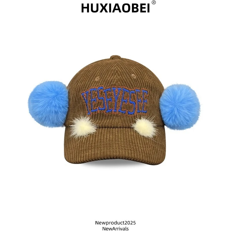 Original Niche Japanese Retro Corduroy Hairball Letter Embroidered Baseball Cap Women Autumn and Winter Fashion Warm Hip-hop Hat
Original Niche Japanese Retro Corduroy Hairball Letter Embroidered Baseball Cap Women Autumn and Winter Fashion Warm Hip-hop Hat