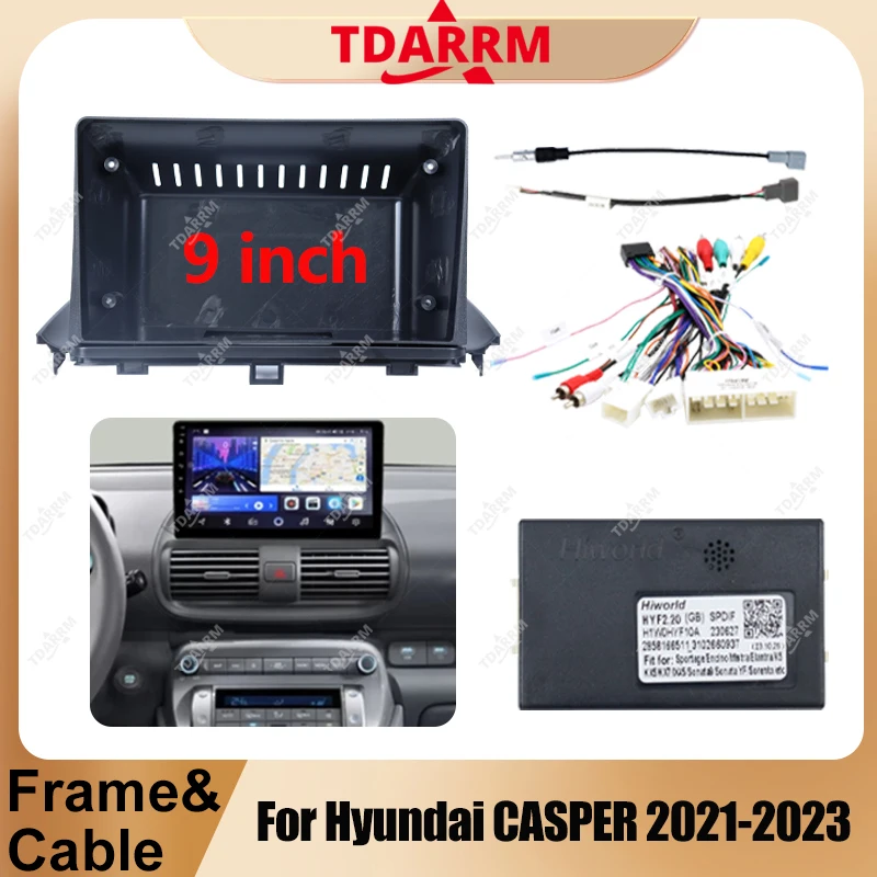 TDARRM For Hyundai CASPER 캐스퍼 2021-2023 9inch Texturing Car Frame Fascia Adapter Canbus Box Android Radio Dash Fitting Panel Kit
TDARRM For Hyundai CASPER 캐스퍼 2021-2023 9inch Texturing Car Frame Fascia Adapter Canbus Box Android Radio Dash Fitting Panel Kit