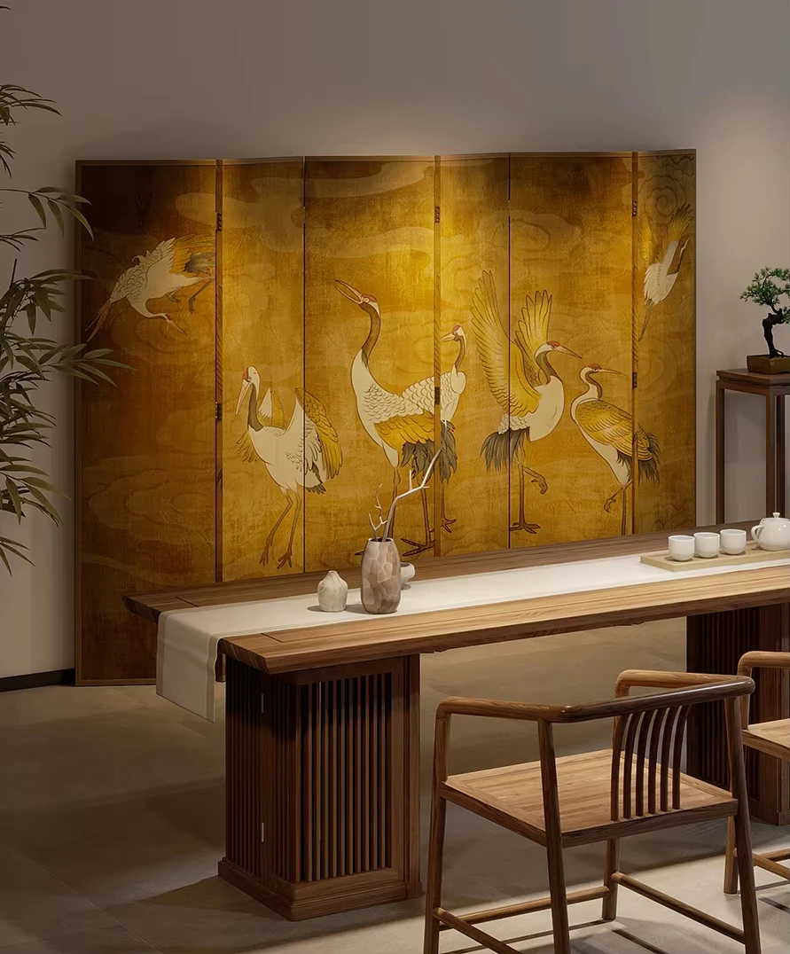 Partition living room, entrance porch, decorative background wall, crane, modern and simple folding mobile folding screen
Partition living room, entrance porch, decorative background wall, crane, modern and simple folding mobile folding screen