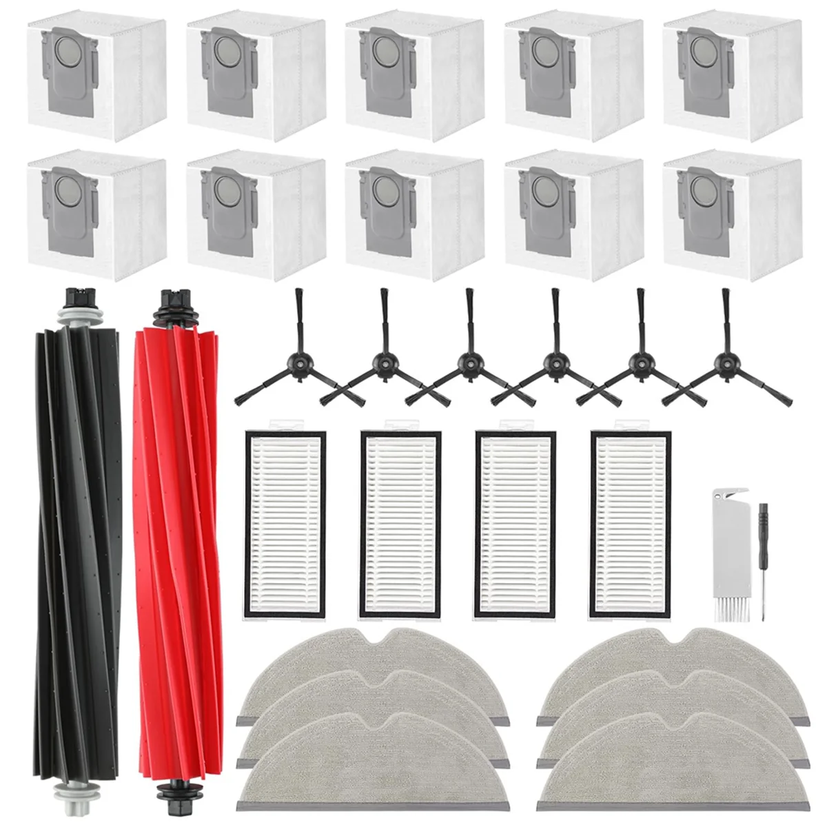 Accessories Kit Replacement Compatible for Roborock Q5 Pro+ / Q8 Max+ Robot Vacuum,Main Brush,Mop Cloth Pads,Vacuum Bags
Accessories Kit Replacement Compatible for Roborock Q5 Pro+ / Q8 Max+ Robot Vacuum,Main Brush,Mop Cloth Pads,Vacuum Bags