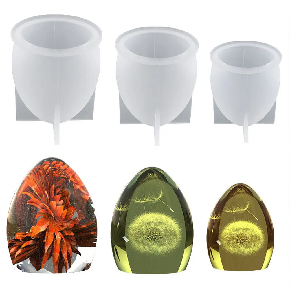 3Pcs Egg Shaped Silicone Ball Molds Reusable Flexible DIY Epoxy Resin Mold for Craft Making Desktop Decor Supplies
3Pcs Egg Shaped Silicone Ball Molds Reusable Flexible DIY Epoxy Resin Mold for Craft Making Desktop Decor Supplies