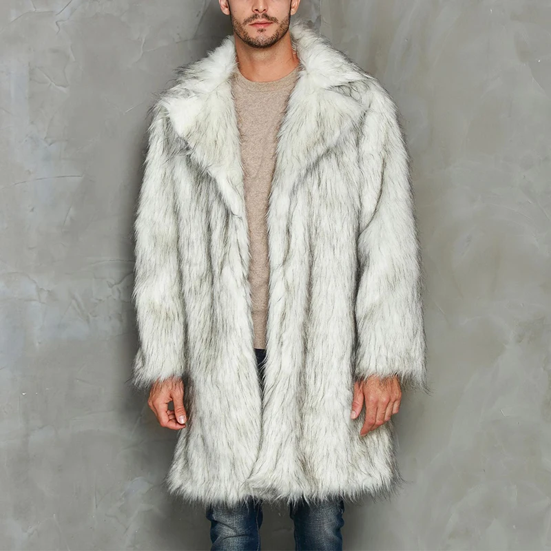 Fashion Men Winter Coat Long Sleeve Lapel Collar Open Front Faux Fur Coat Jacket Outwear Streetwear Casual Outfits
Fashion Men Winter Coat Long Sleeve Lapel Collar Open Front Faux Fur Coat Jacket Outwear Streetwear Casual Outfits