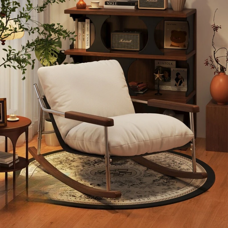 Comfortable Rocking chair household balcony relaxation single armchair home high-end poltrona salotto living room furniture
Comfortable Rocking chair household balcony relaxation single armchair home high-end poltrona salotto living room furniture