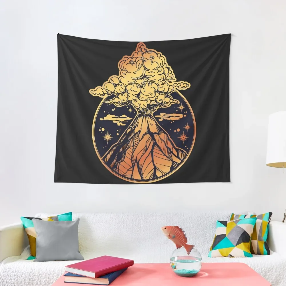 Volcano Erupting in Gold & Black Tapestry Wall Decor Hanging Home Supplies Tapestry
Volcano Erupting in Gold & Black Tapestry Wall Decor Hanging Home Supplies Tapestry