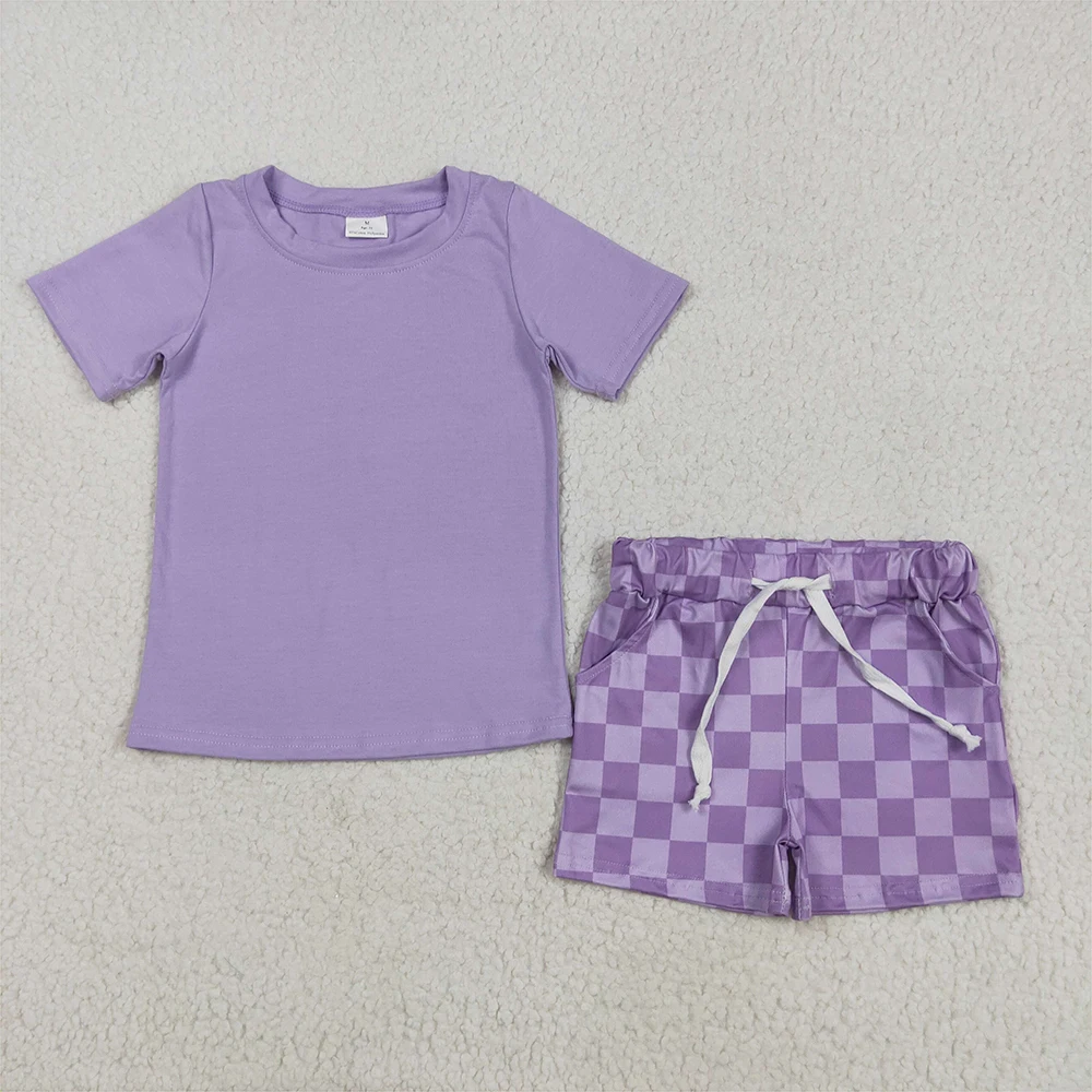 Baby Girls Lavender Plaid Short Sleeve Top And Shorts Set Kids Outfit Cute Baby Clothing Set
Baby Girls Lavender Plaid Short Sleeve Top And Shorts Set Kids Outfit Cute Baby Clothing Set